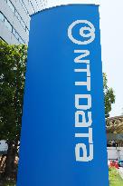 NTT Data signage and logo